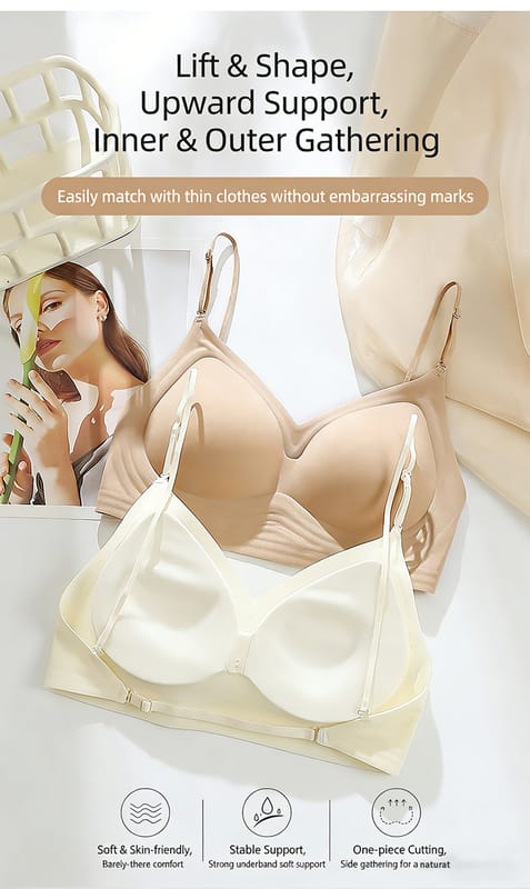 Criss Cross Thin Strap Push Up Bra detail 2