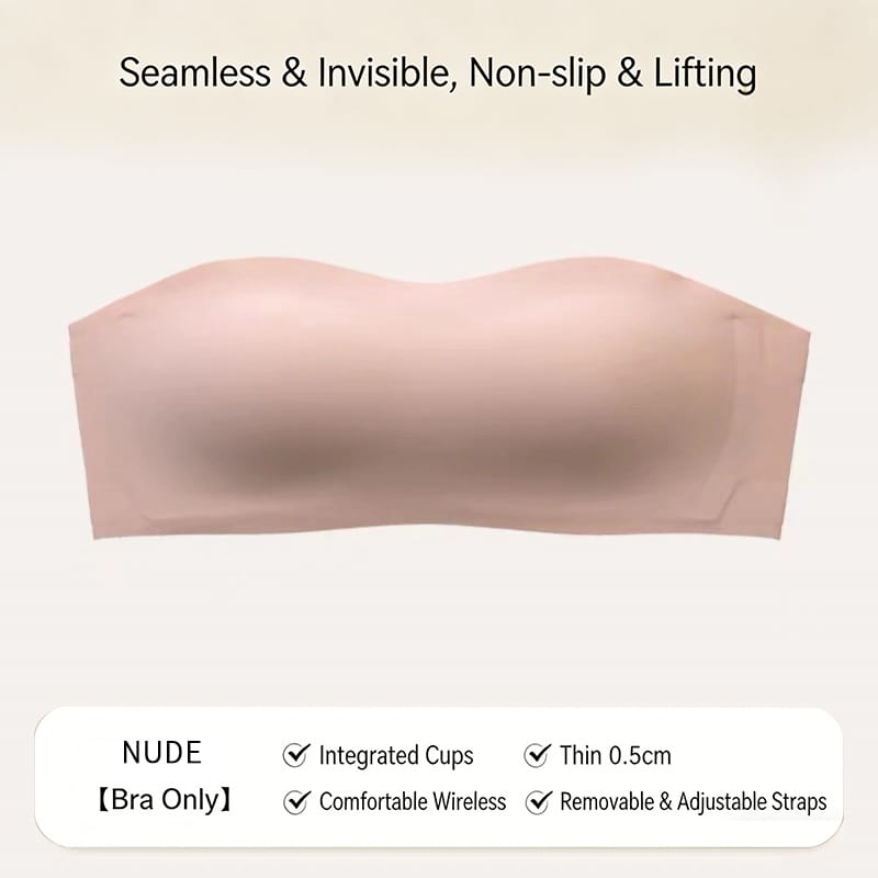 Ultra Thin Strapless Push Up Seamless Bra