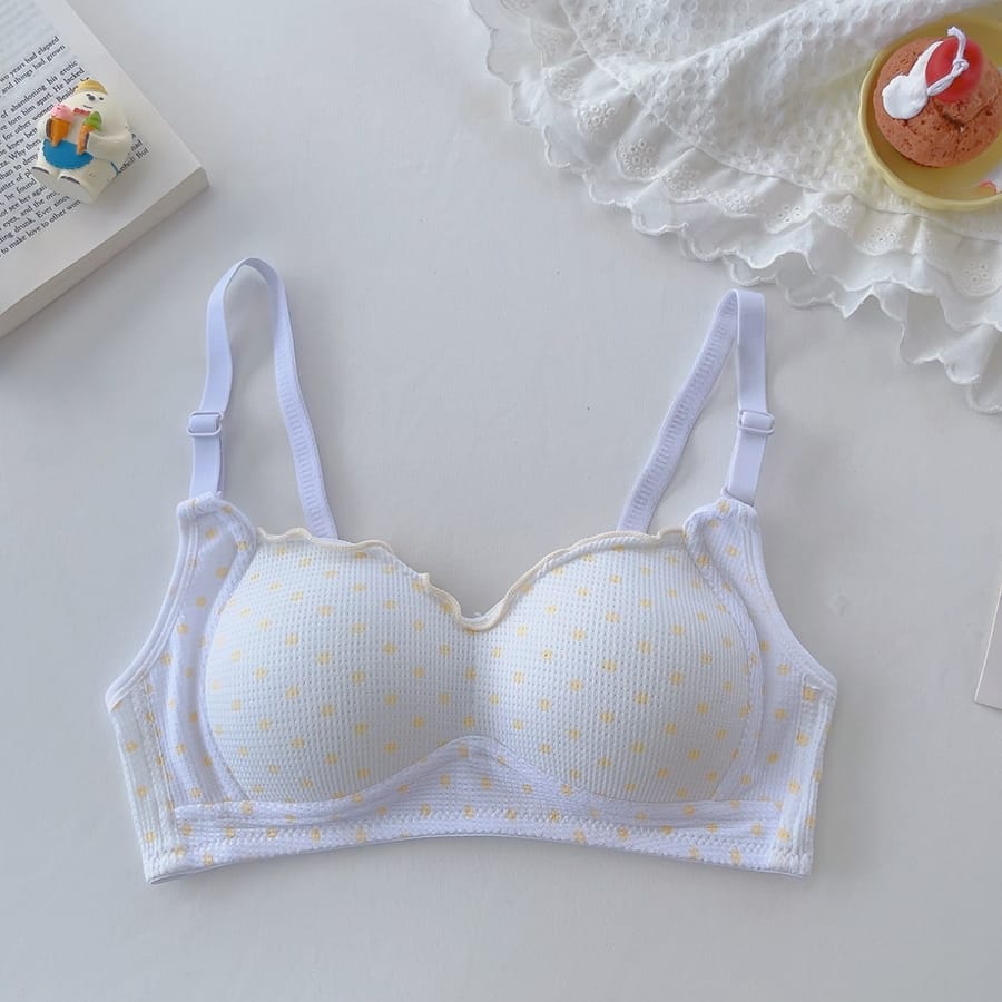 Polka Dot Bandeau Anti Sagging Teen Bra