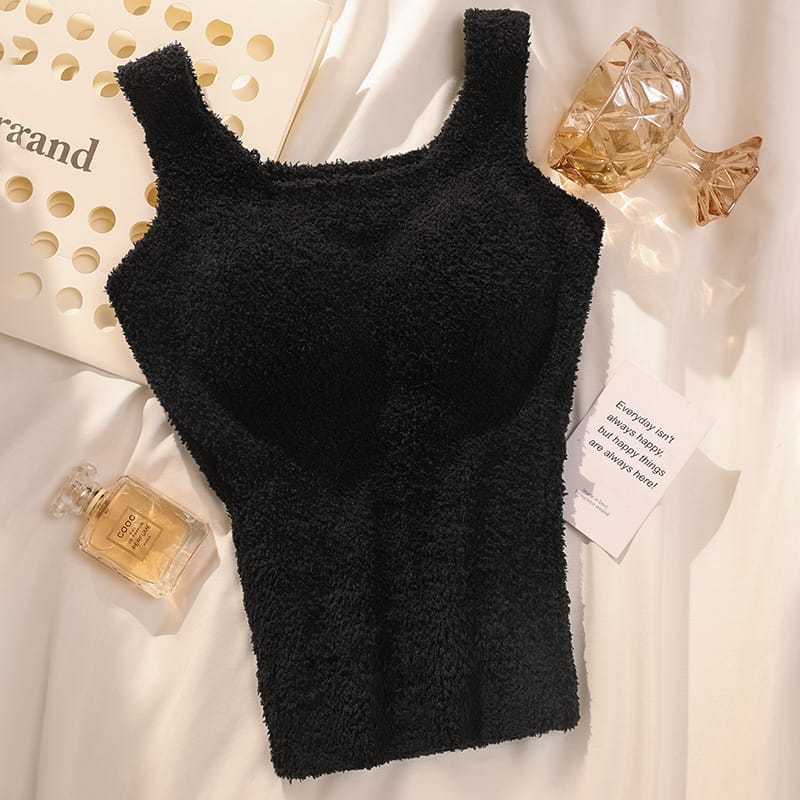 Winter Thermal Fleece Lined Sleeveless Bra Top