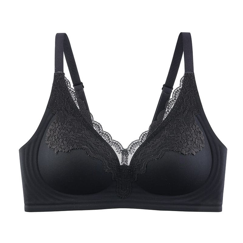 Jelly Gel Lace Trim Soft Support Push Up Bra