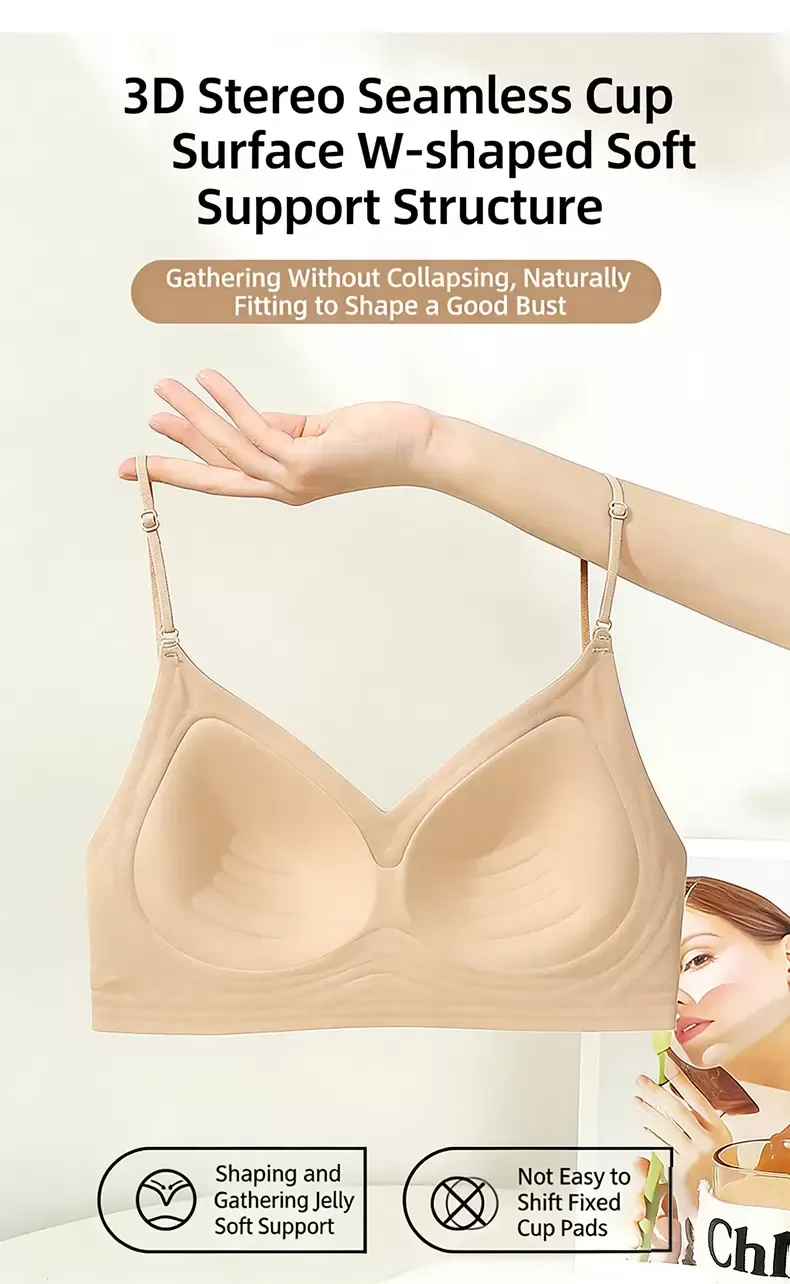 Seamless Backless Push-Up Bra - quality craftsmanship detail 12