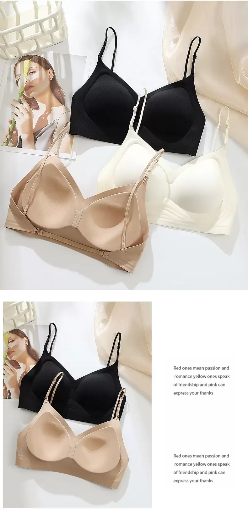 Seamless Backless Push-Up Bra - quality craftsmanship detail 4