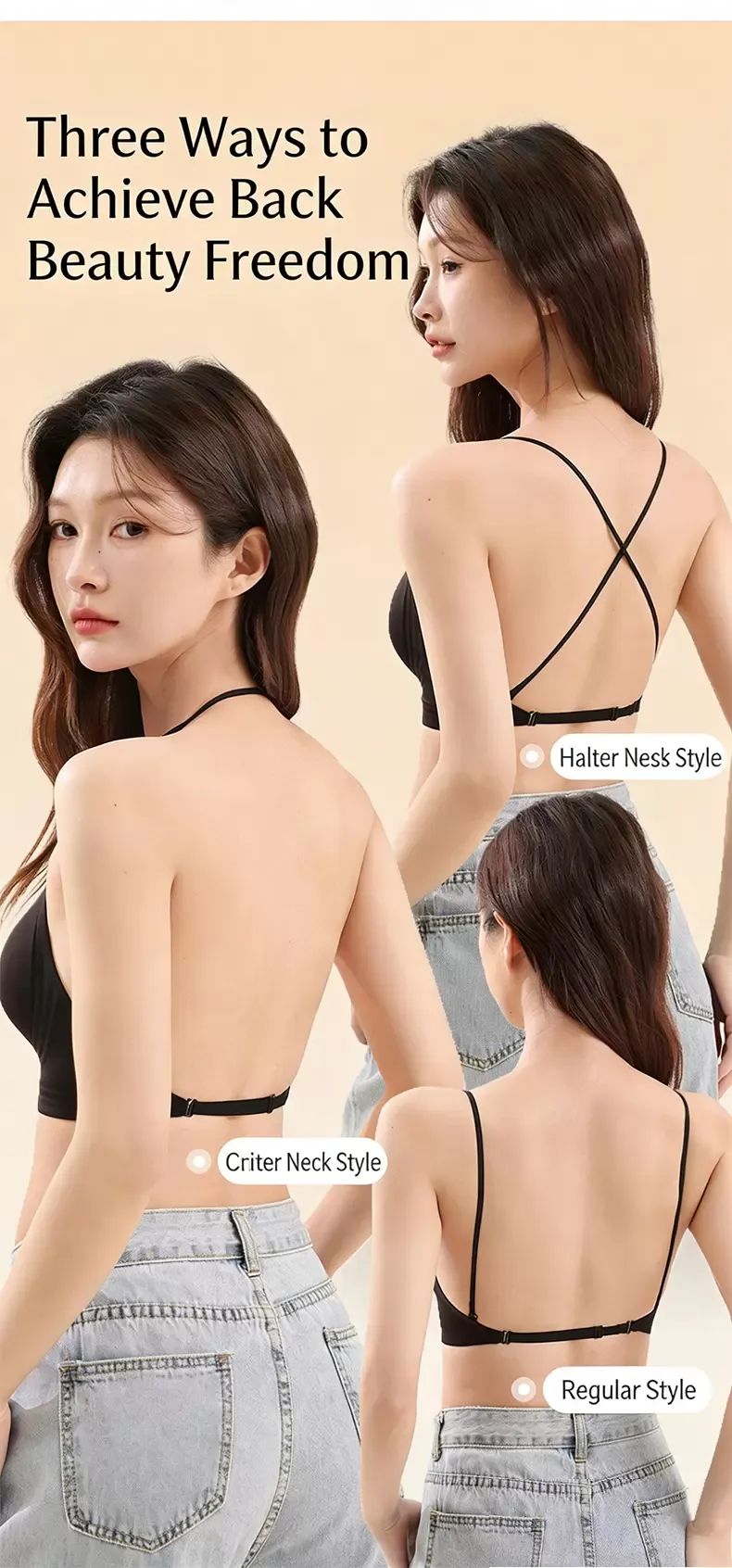 Seamless Backless Push-Up Bra - quality craftsmanship detail 7