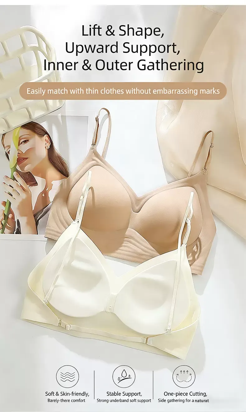 Seamless Backless Push-Up Bra - quality craftsmanship detail 8