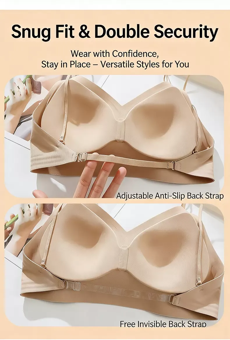 Seamless Backless Push-Up Bra - quality craftsmanship detail 9