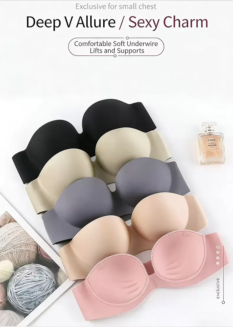 บราเสริมทรงแบบไม่มีสาย (Strapless Push-Up Bra) - quality craftsmanship detail 1
