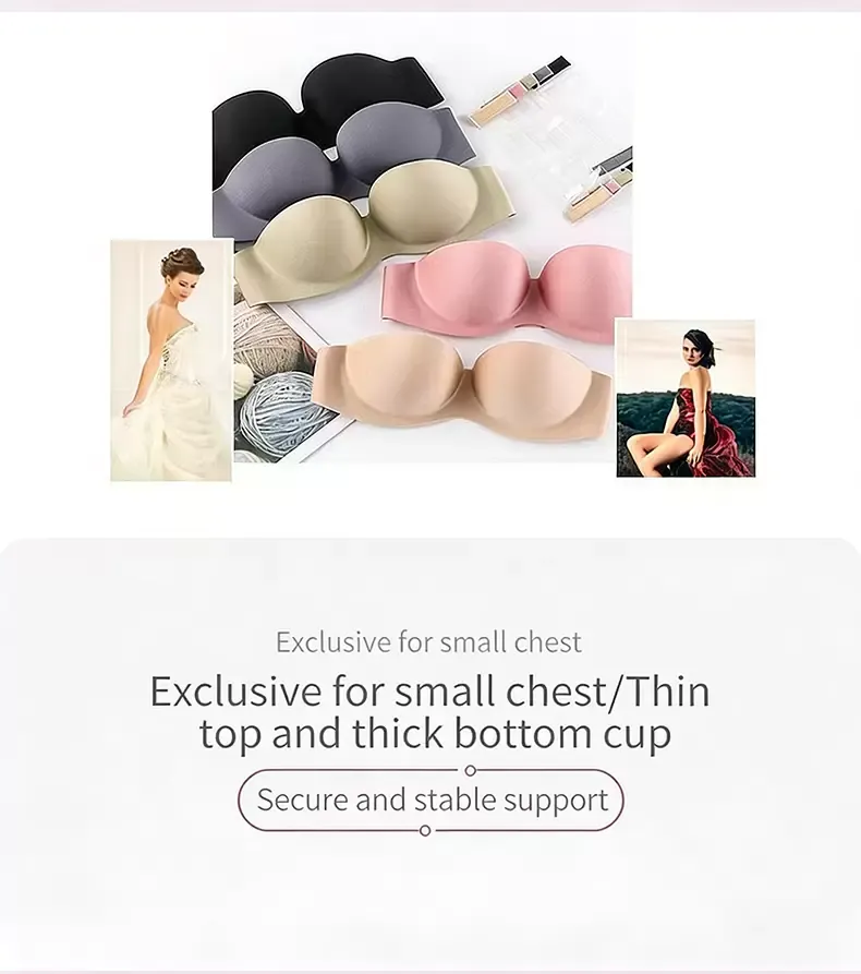 บราเสริมทรงแบบไม่มีสาย (Strapless Push-Up Bra) - quality craftsmanship detail 2