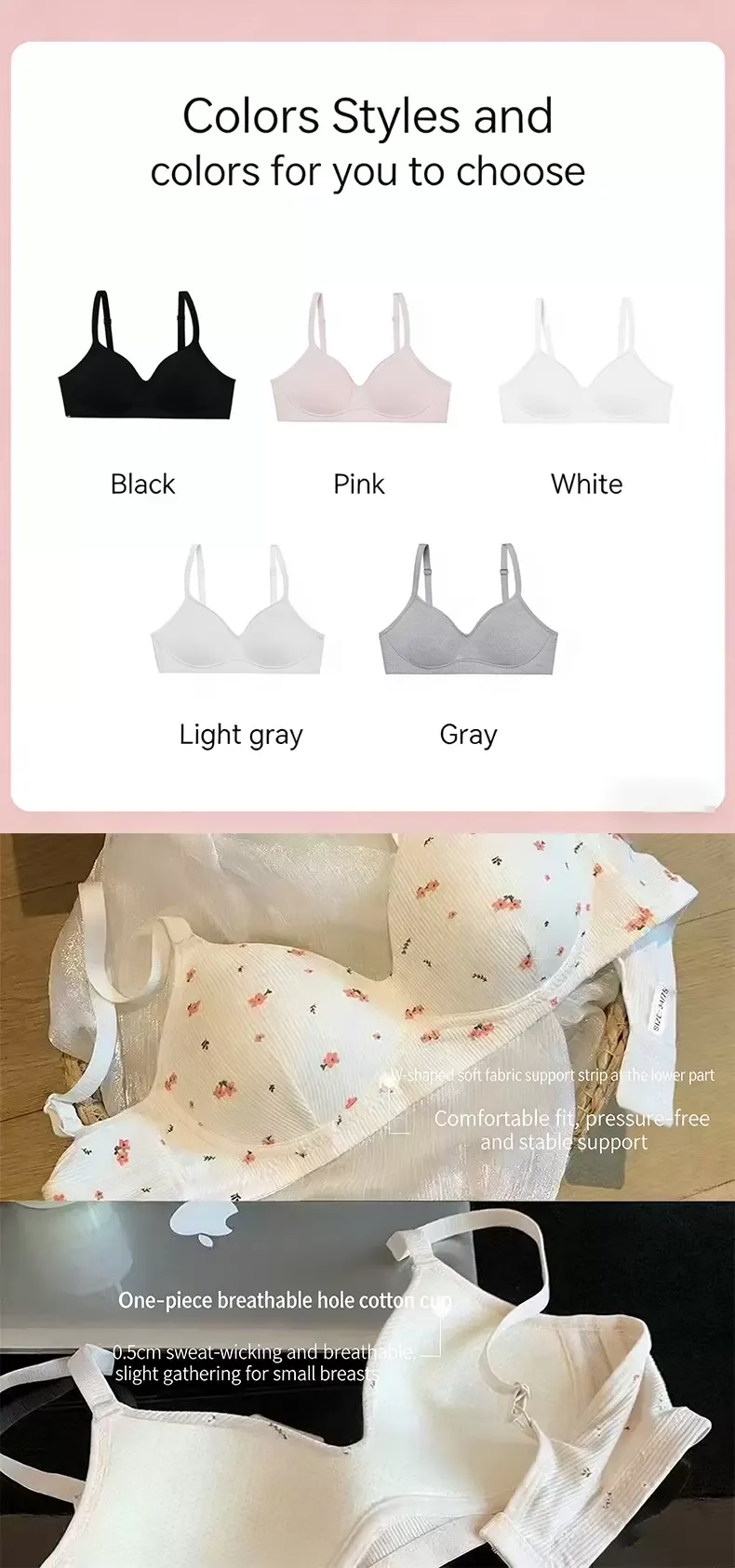 Floral Wireless Bra 7