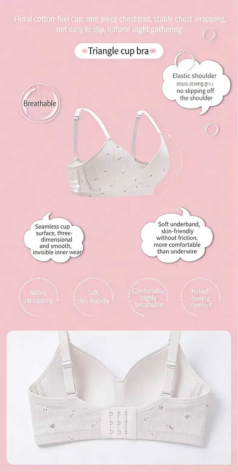 Floral Wireless Bra 8