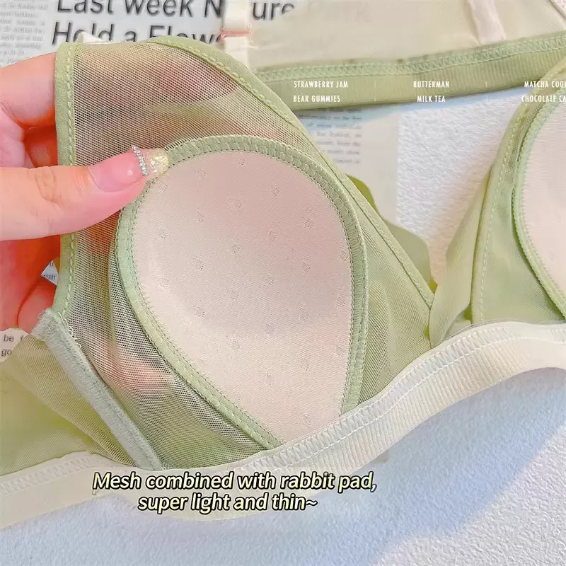 French Triangle Bra for Women – Ultra-Thin Wireless Seamless Bra for Small Bust, Lightweight & Breathable 3