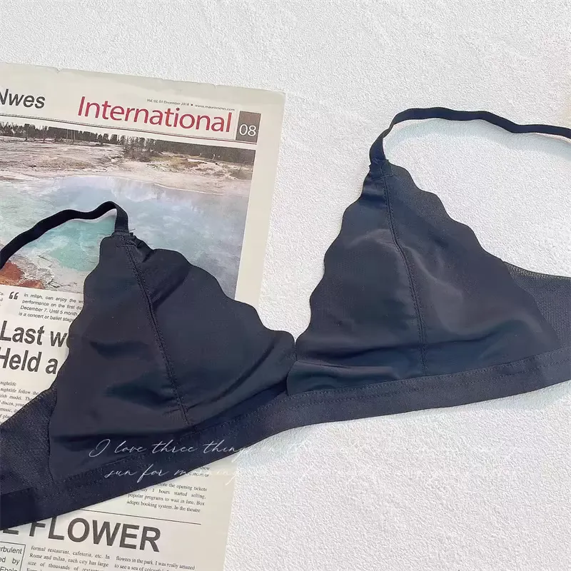 French Triangle Bra for Women – Ultra-Thin Wireless Seamless Bra for Small Bust, Lightweight & Breathable 4