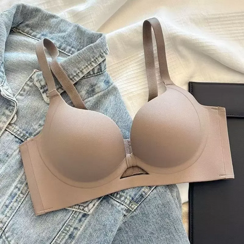 Red Wireless Push-Up Bra 8