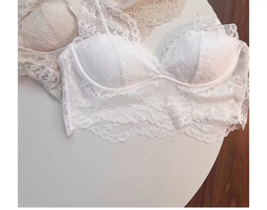 Sexy Lace Push-Up Bra Set - quality craftsmanship detail 3