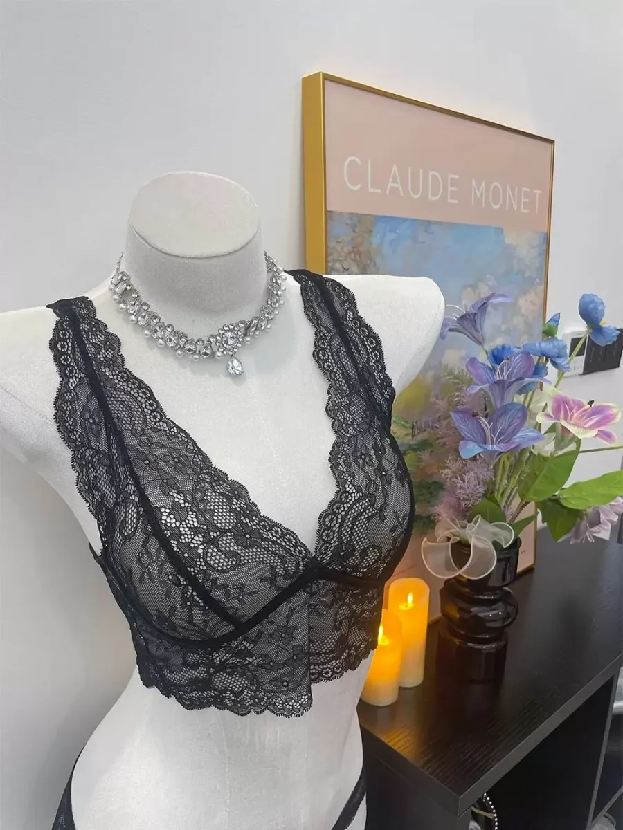 Sexy Lace Push-Up Bra Set - quality craftsmanship detail 5