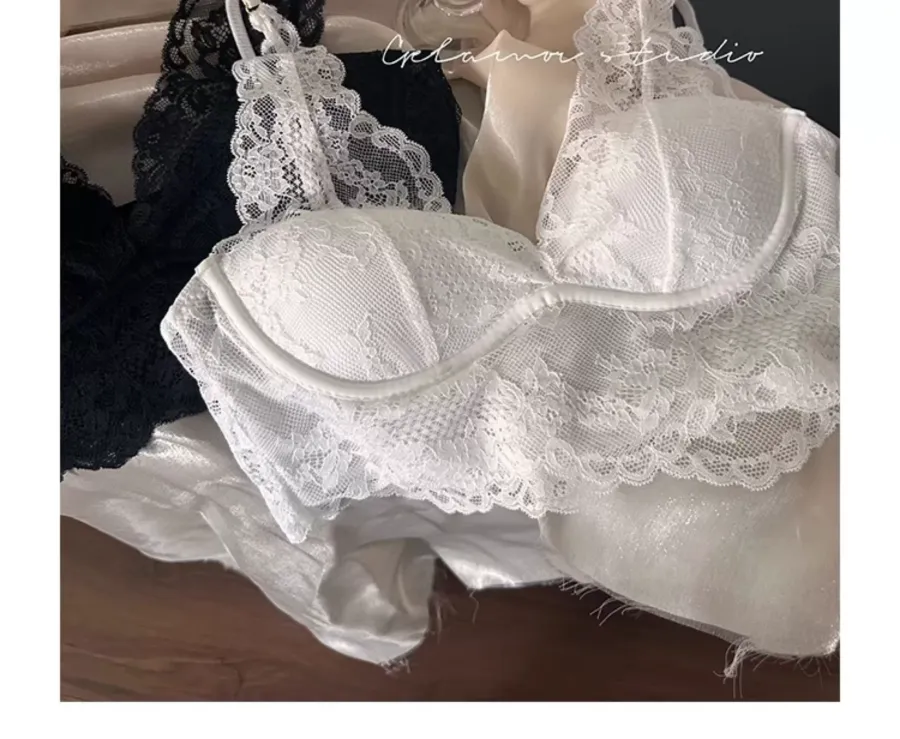 Sexy Lace Push-Up Bra Set - quality craftsmanship detail 9