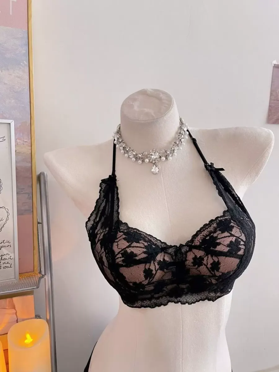 Sexy Lace Push Up Bra - quality craftsmanship detail 6