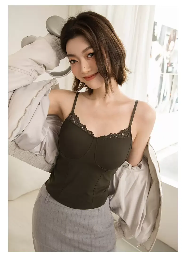 Lace Camisole Bra Top - quality craftsmanship detail 2