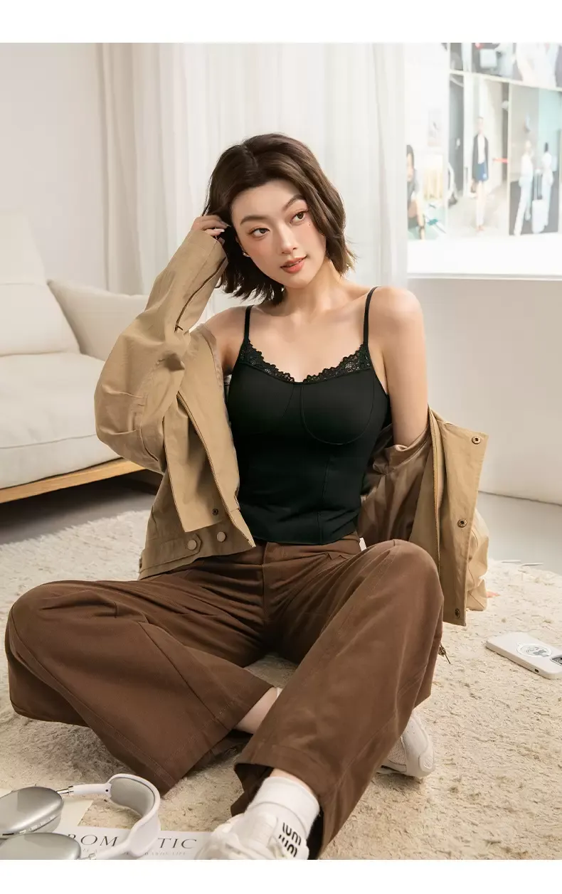 Lace Camisole Bra Top - quality craftsmanship detail 5