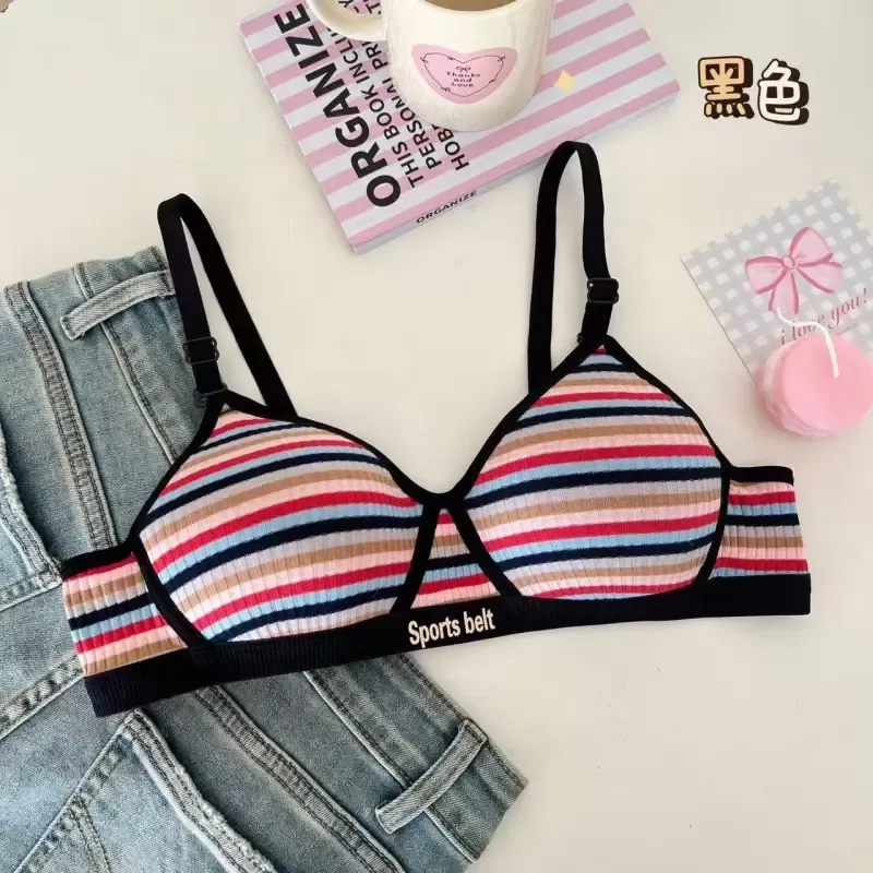 Striped Seamless Wireless Bra 2