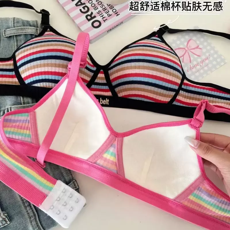 Striped Seamless Wireless Bra 4