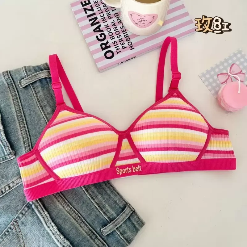Striped Seamless Wireless Bra 5