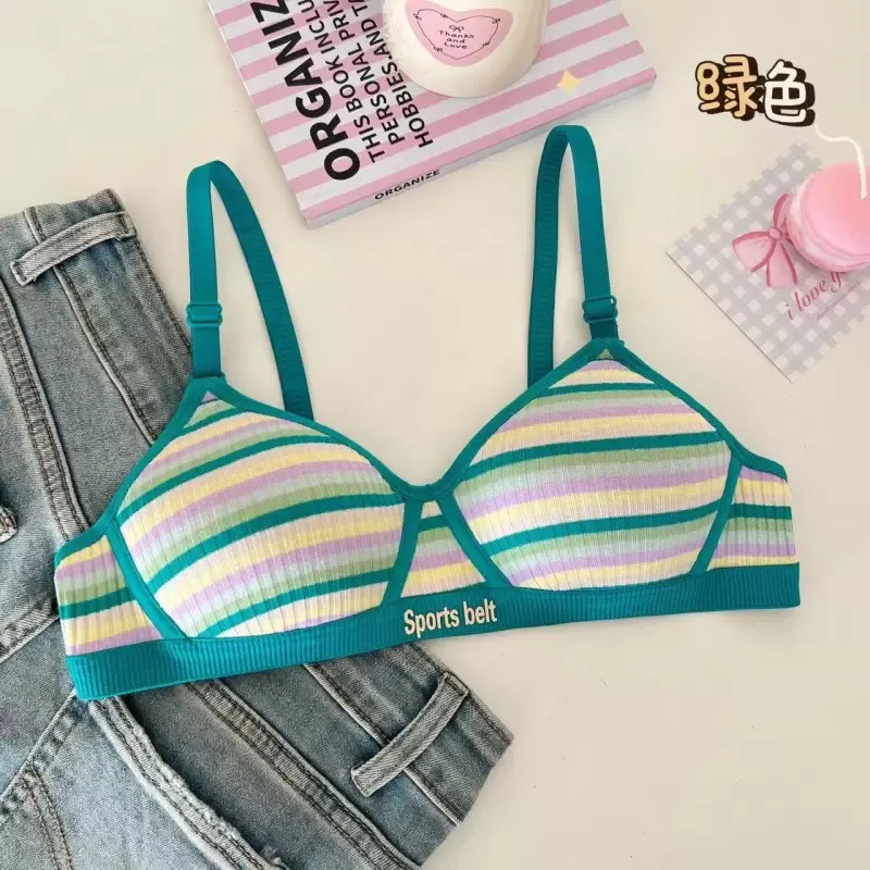 Striped Seamless Wireless Bra 7