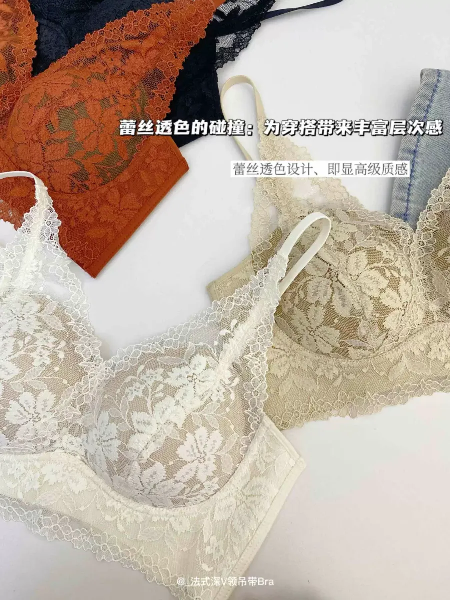 Sexy Lace Push Up Bra - quality craftsmanship detail 1