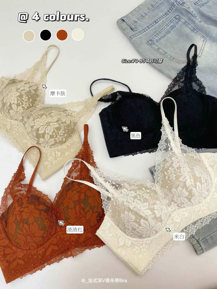 Sexy Lace Push Up Bra - quality craftsmanship detail 5