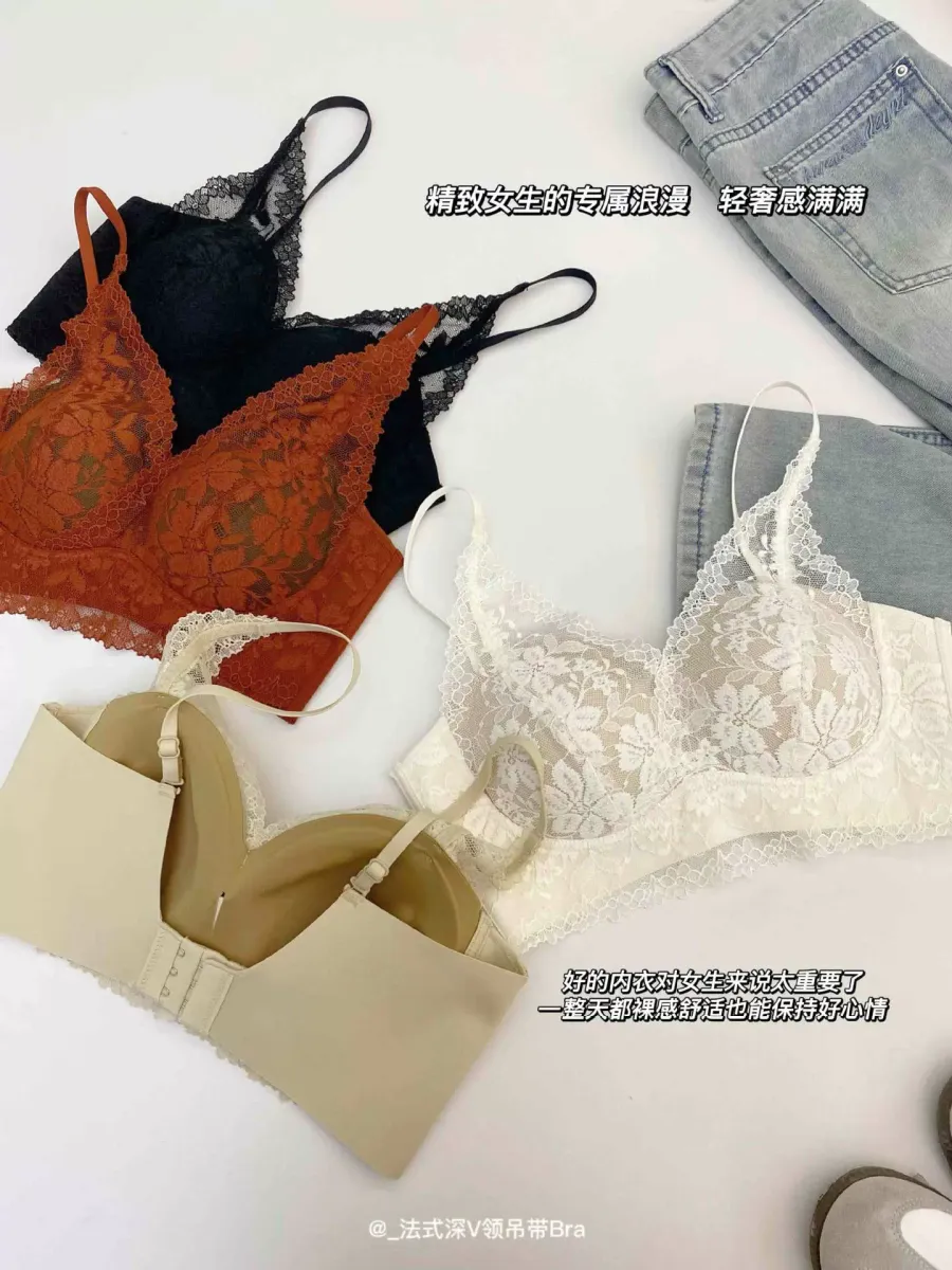 Sexy Lace Push Up Bra - quality craftsmanship detail 8