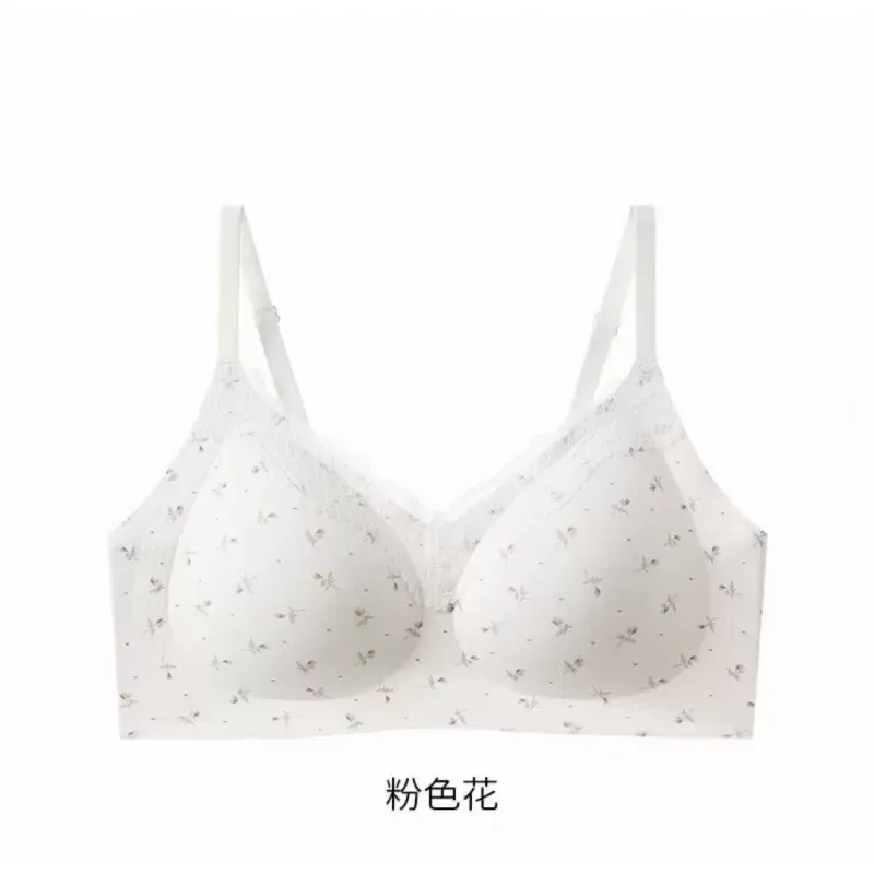 French Floral Wireless Bra Set 8