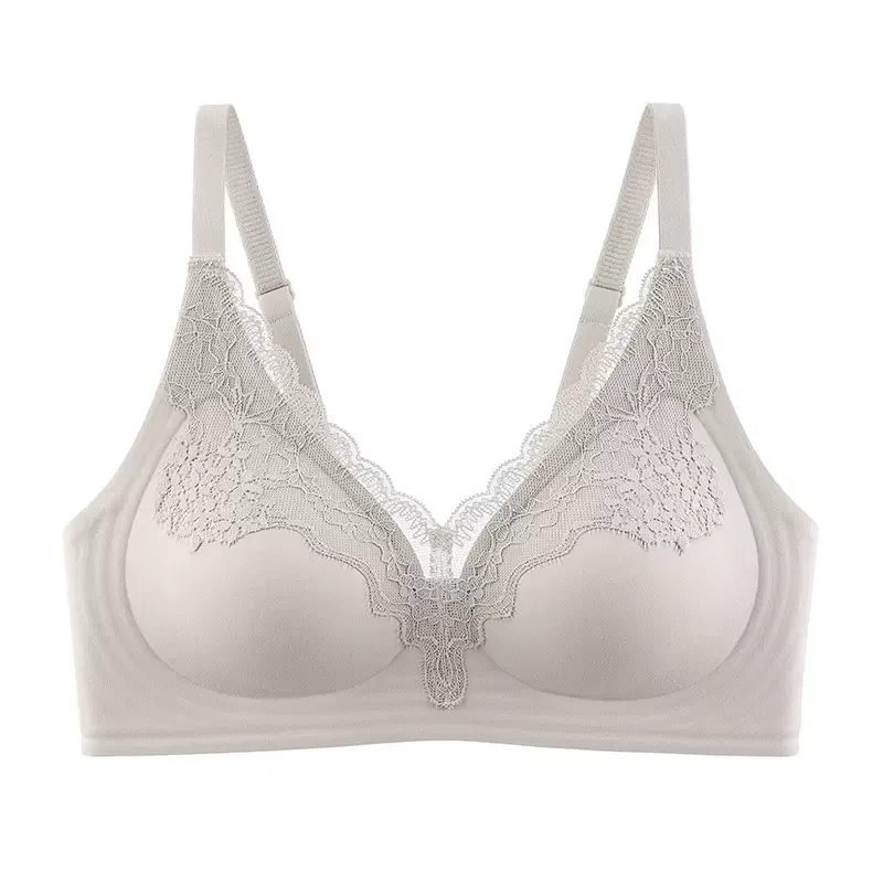 Women’s Red Lace Wireless Bra 10