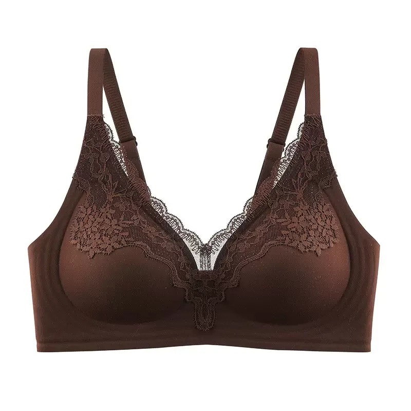 Women’s Red Lace Wireless Bra 8