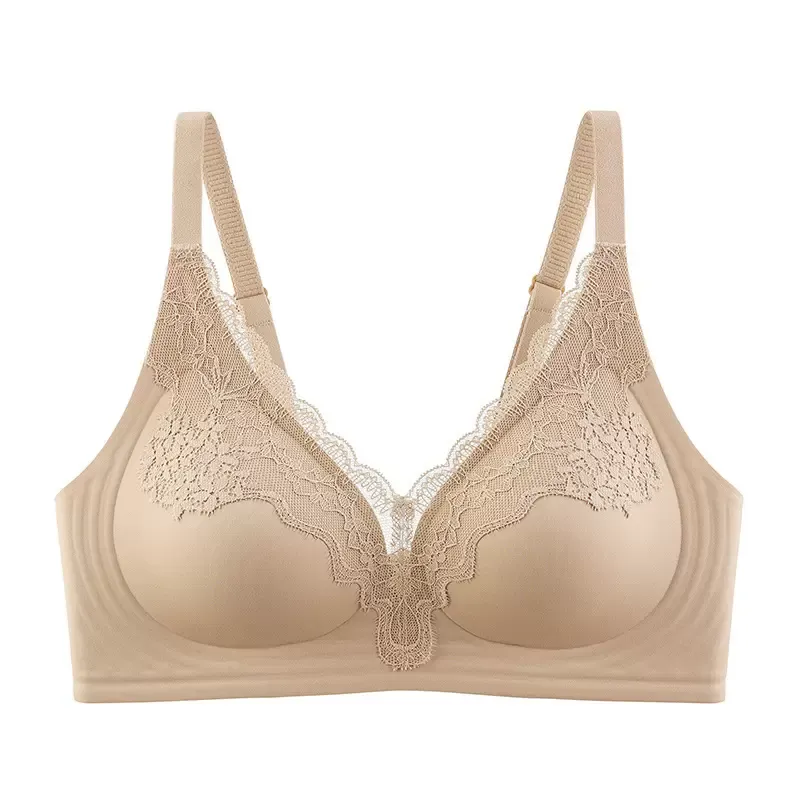 Women’s Red Lace Wireless Bra 9