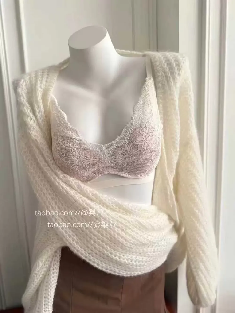 Floral Lace Push Up Bra 4