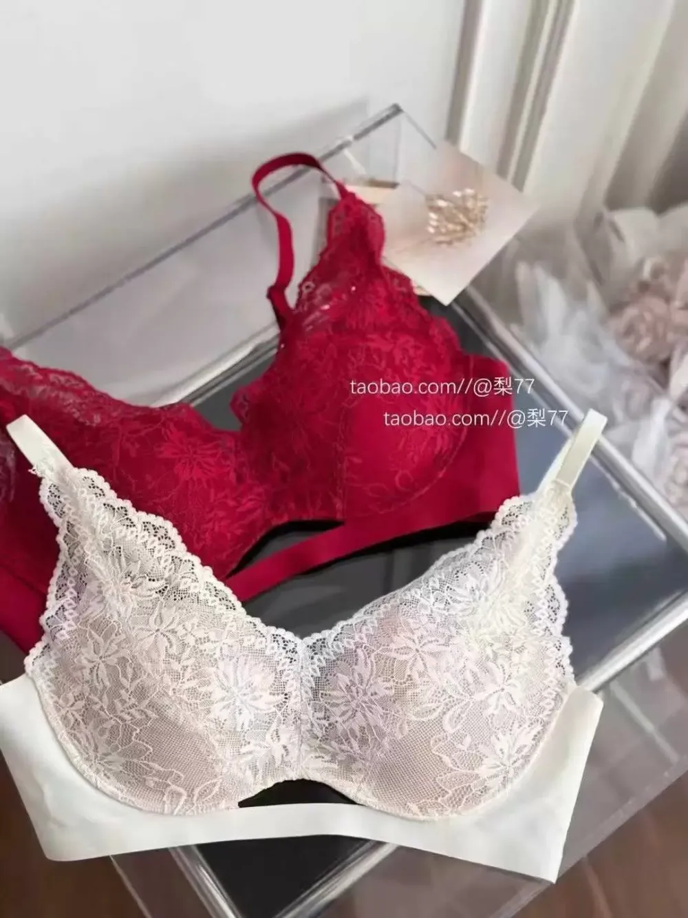 Floral Lace Push Up Bra 8