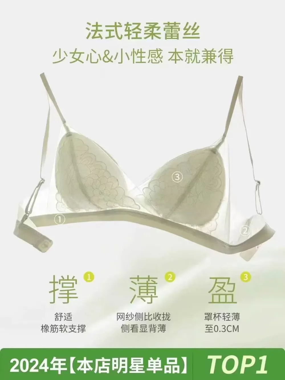 Silk Lace Push Up Bra 2