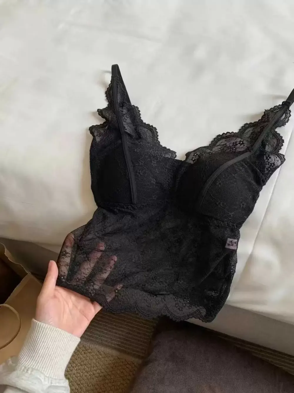 French Lace Camisole Bra Top 2