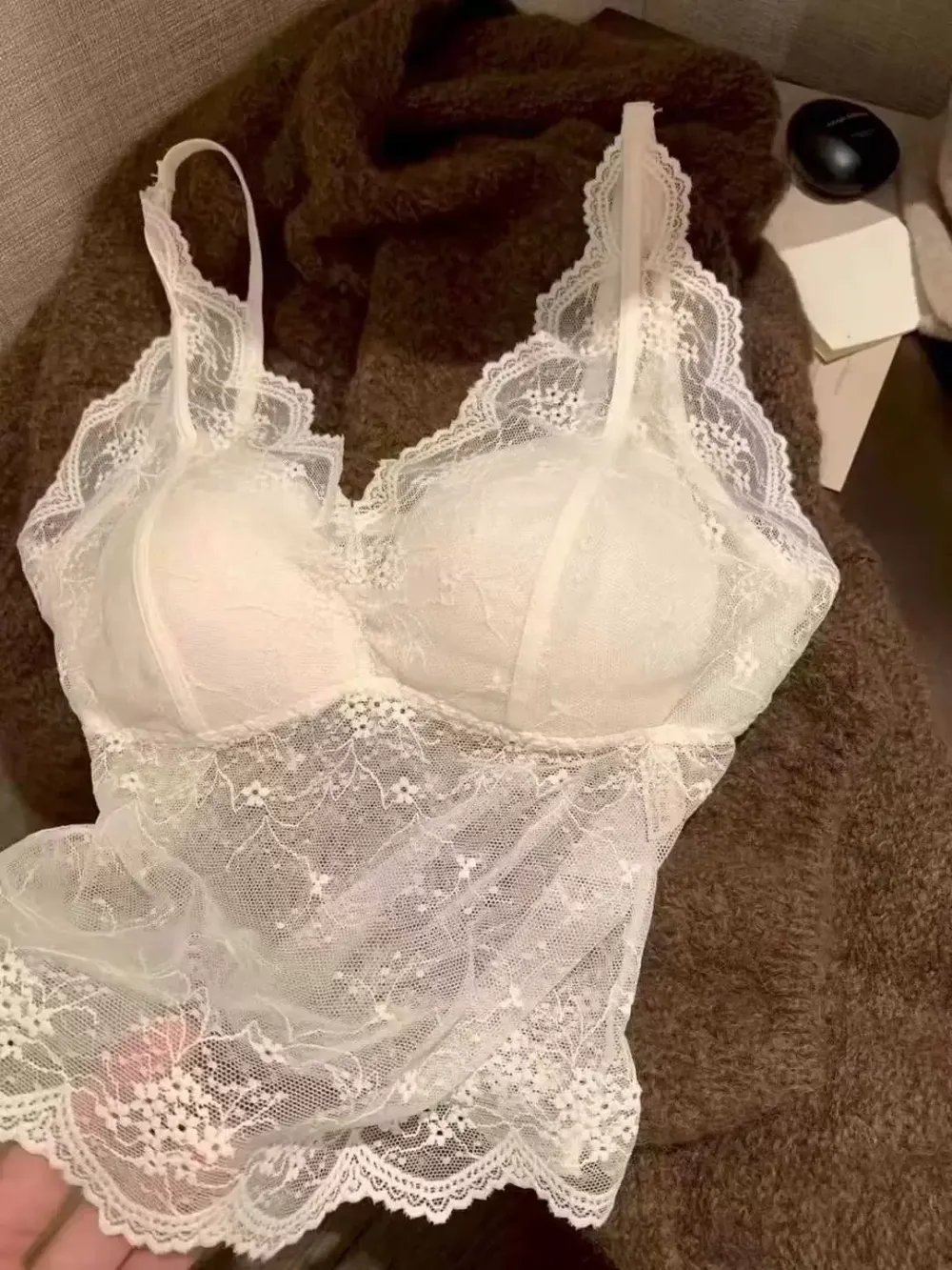 French Lace Camisole Bra Top 3