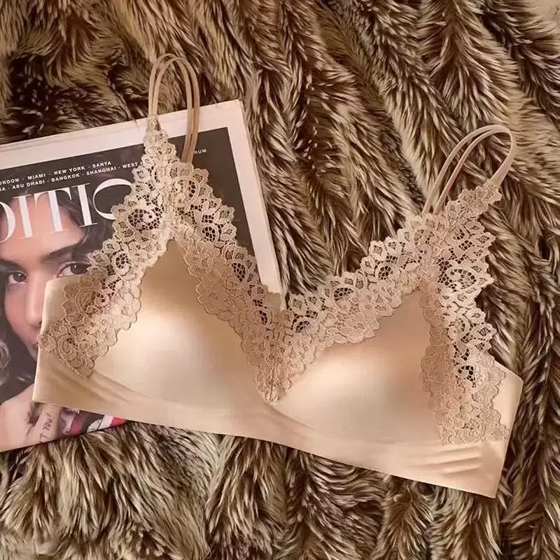 Satin Lace Push Up Bra