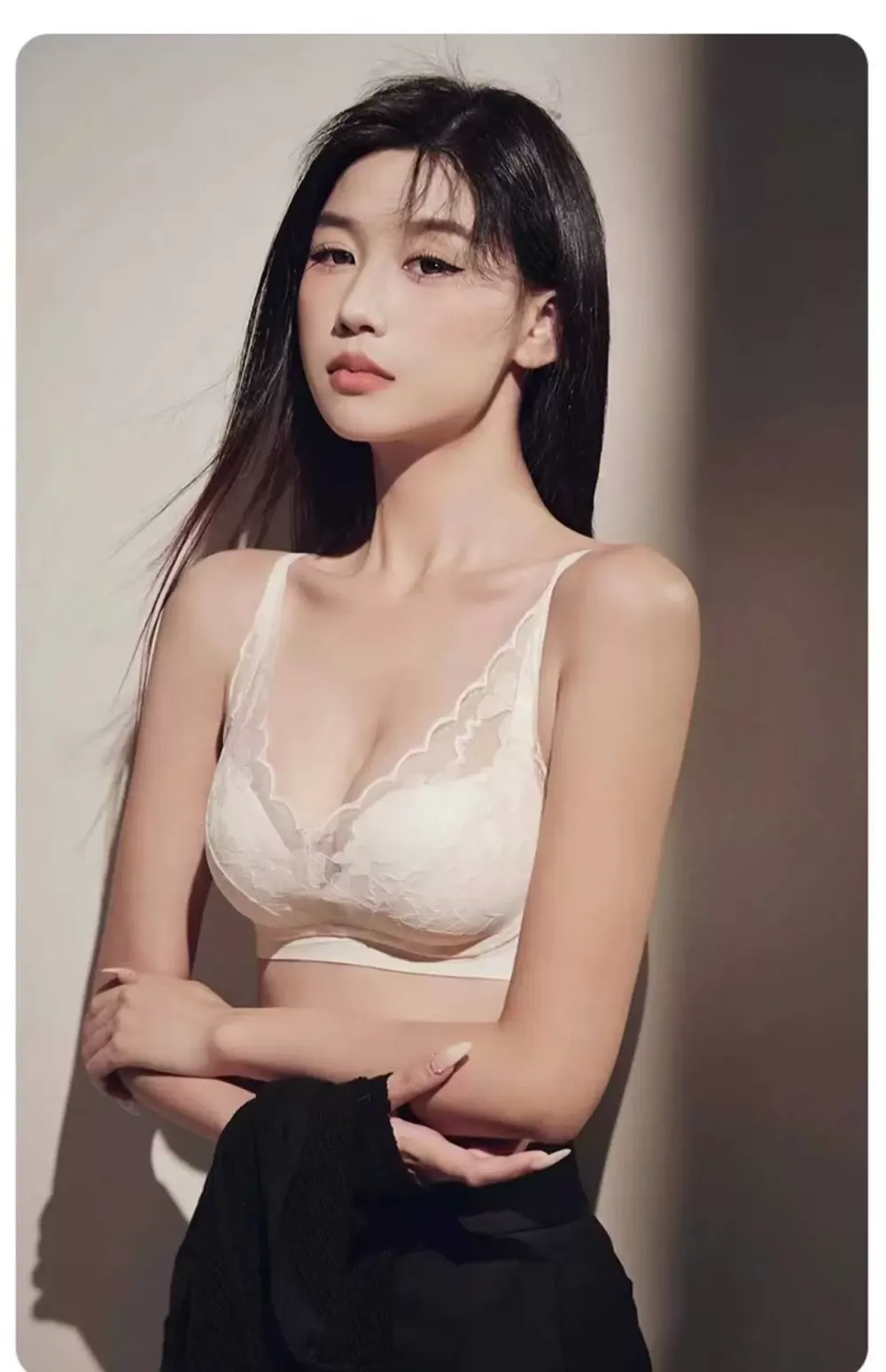 Floral Lace Deep V Push Up Bra 5