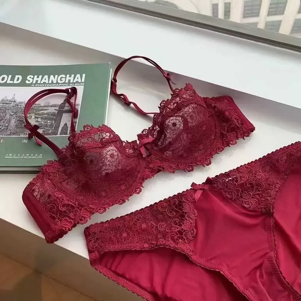French Embroidered Lace Bra Set 2