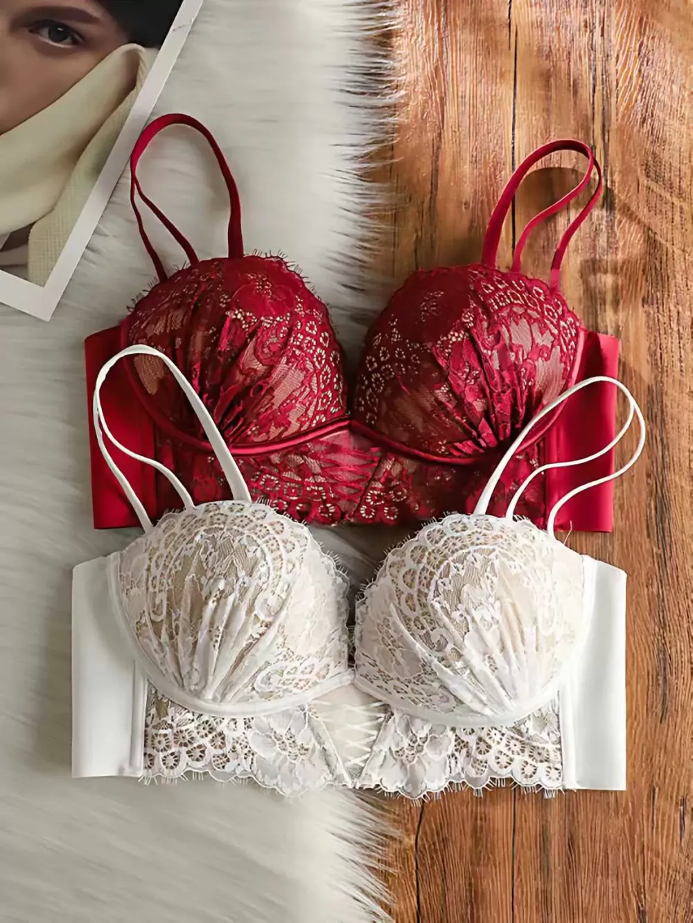 French Lace Bustier Bra Top 3