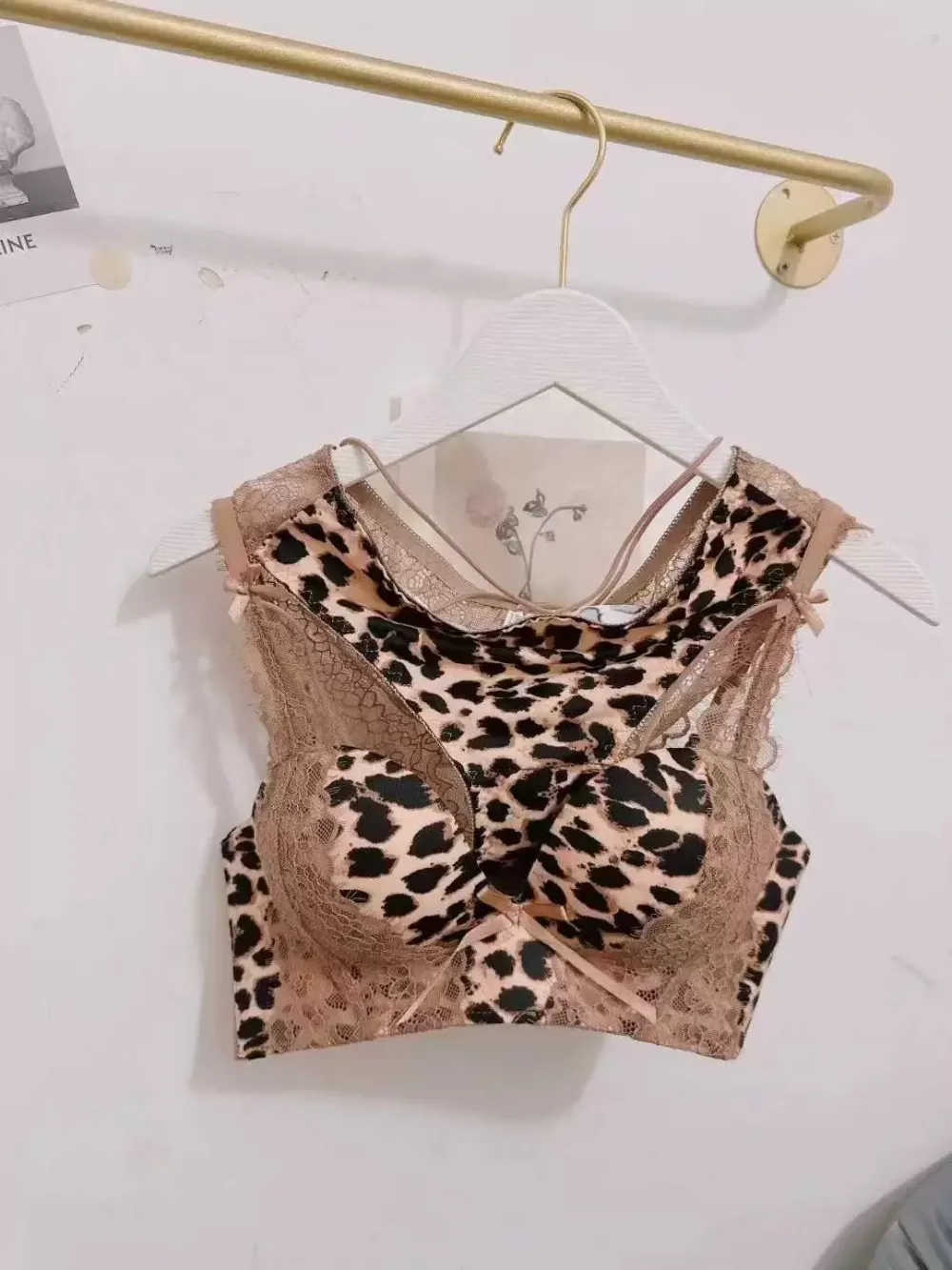 Leopard Lace Push Up Bra Set 15