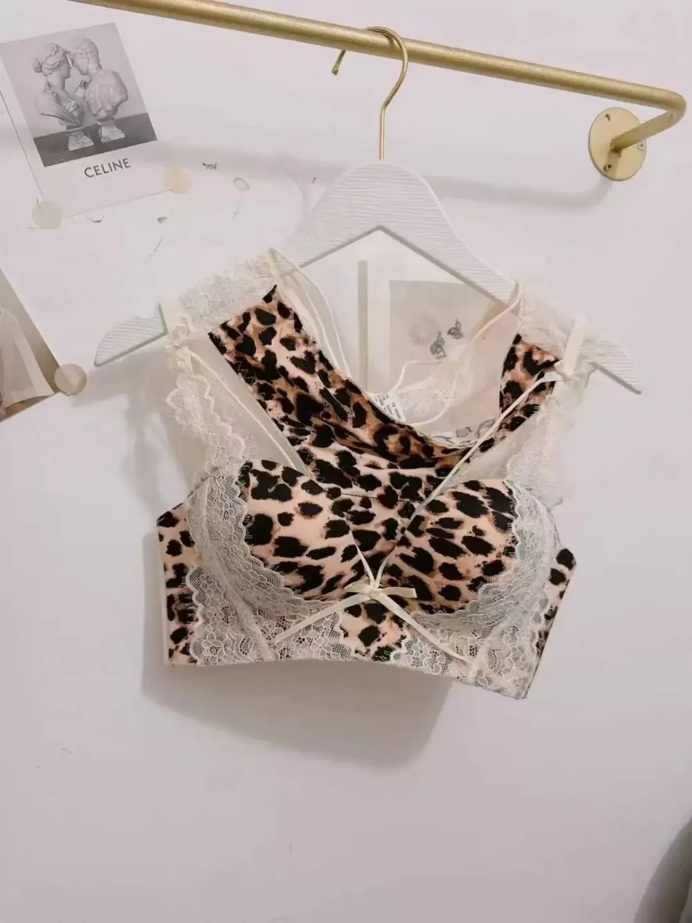 Leopard Lace Push Up Bra Set 16