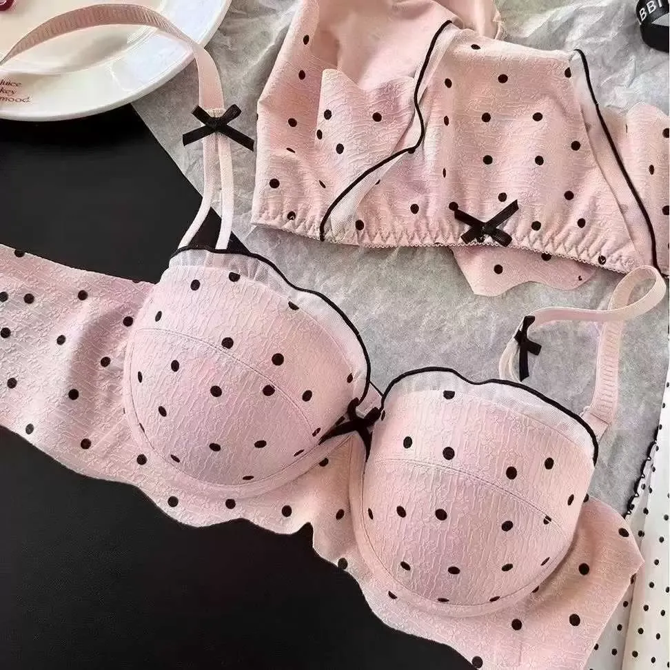 Polka Dot Lace Bra 13