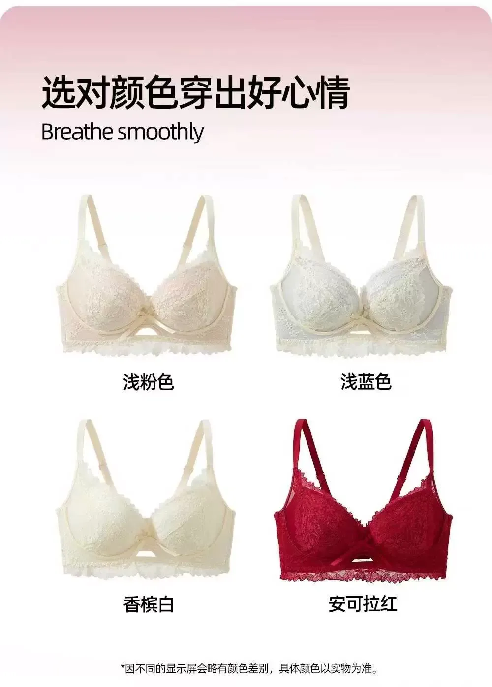 Embroidered Lace Push Up Bra 4