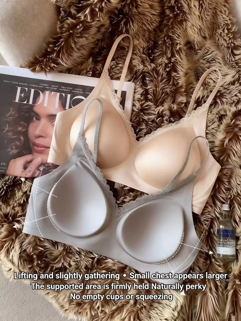 Luxury Satin Seamless Wireless Bra 10