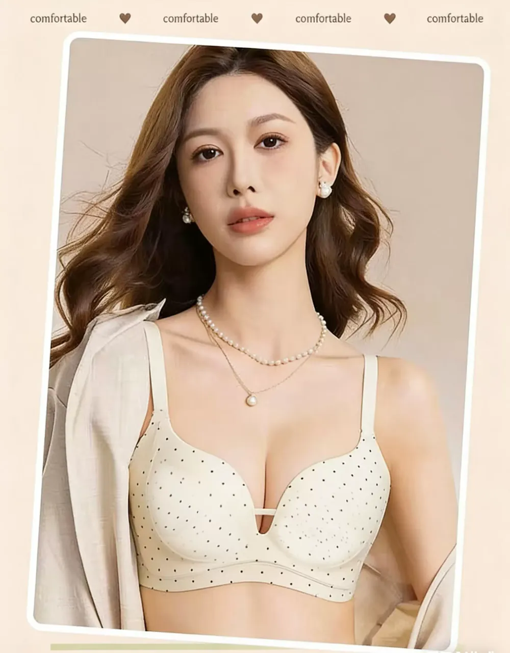 Deep V Push Up Wireless Bra for Women 3