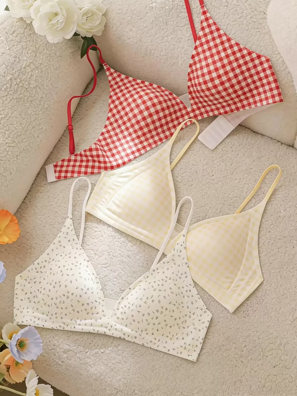 Triangle Cup Wireless Bra for Women 6